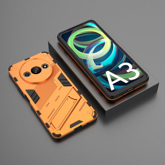 For Xiaomi Redmi A3 4G Global Punk Armor 2 in 1 PC + TPU Phone Case with Holder(Orange) by buy2fix