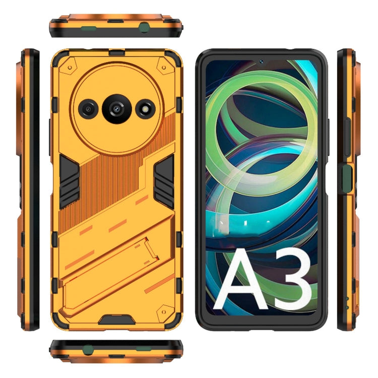 For Xiaomi Redmi A3 4G Global Punk Armor 2 in 1 PC + TPU Phone Case with Holder(Orange) by buy2fix