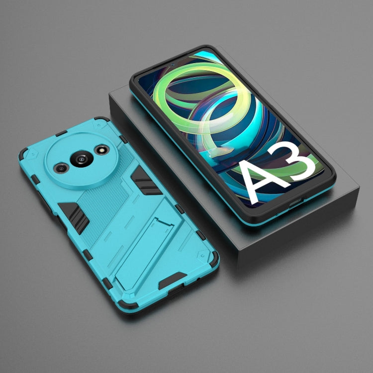 For Xiaomi Redmi A3 4G Global Punk Armor 2 in 1 PC + TPU Phone Case with Holder(Blue) - Xiaomi Cases by buy2fix | Online Shopping UK | buy2fix