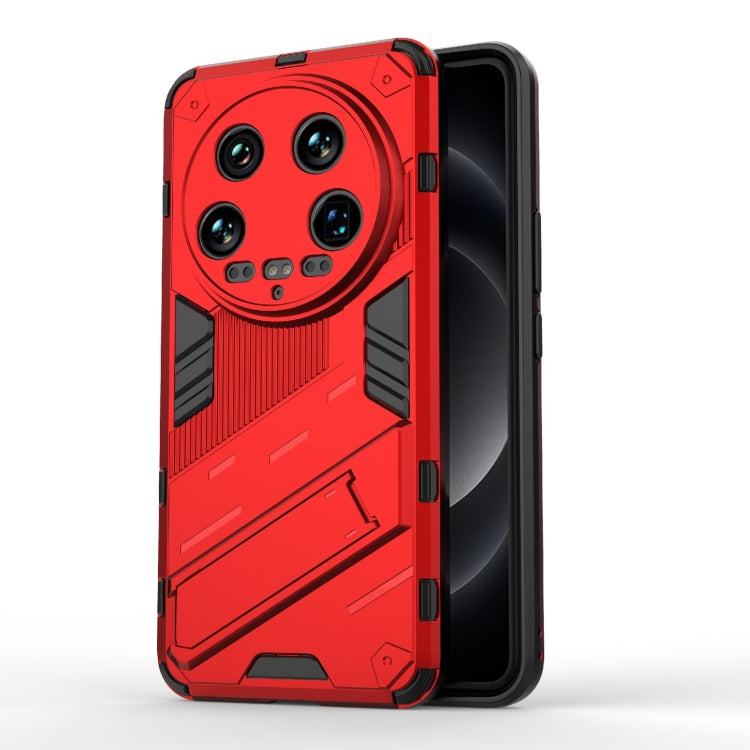 For Xiaomi 14 Ultra 5G Punk Armor 2 in 1 PC + TPU Phone Case with Holder(Red) - 14 Ultra Cases by buy2fix | Online Shopping UK | buy2fix