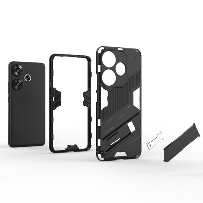 For Xiaomi Redmi Turbo 3 5G Punk Armor 2 in 1 PC + TPU Phone Case with Holder(Grey) - Xiaomi Cases by buy2fix | Online Shopping UK | buy2fix