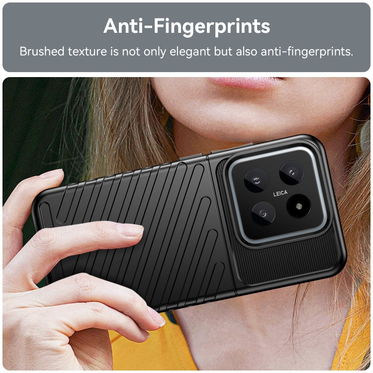 For Xiaomi 14 Thunderbolt Shockproof Soft TPU Phone Case(Black) - 14 Cases by buy2fix | Online Shopping UK | buy2fix