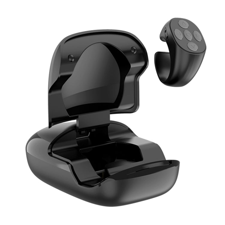 JX-06s Multifunctional Mobile Phone Smart Bluetooth Remote Control Ring with Charging Box(Black) by buy2fix