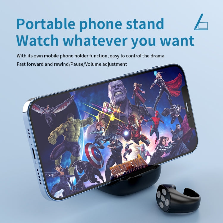 JX-06s Multifunctional Mobile Phone Smart Bluetooth Remote Control Ring with Charging Box(Black) by buy2fix