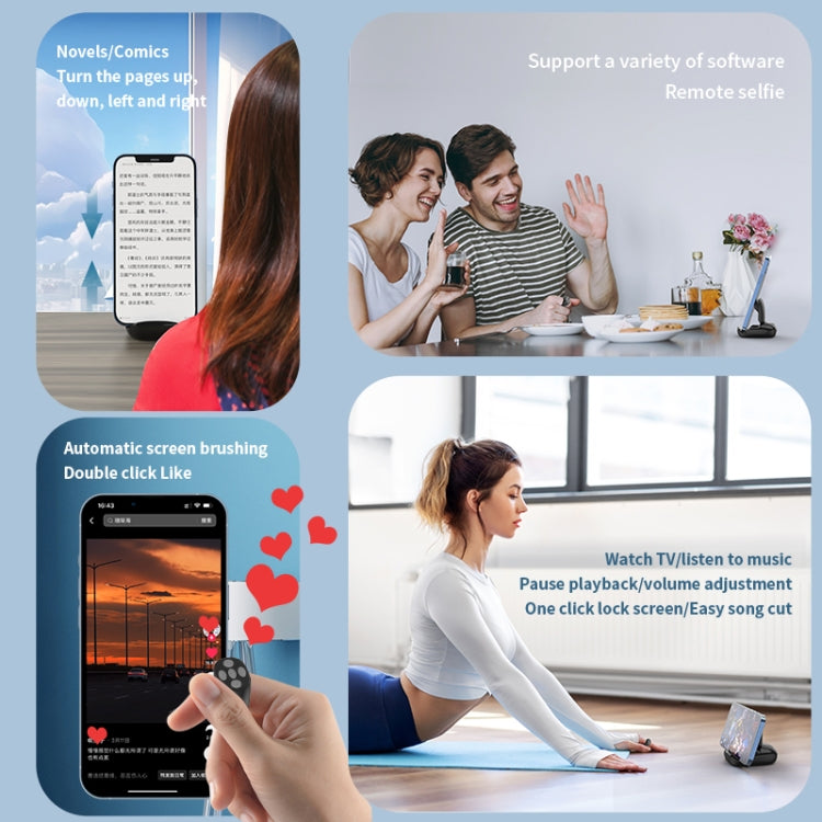 JX-06s Multifunctional Mobile Phone Smart Bluetooth Remote Control Ring with Charging Box(Black) by buy2fix