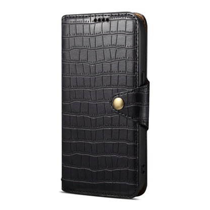 For Samsung Galaxy A32 Denior Crocodile Texture Oil Edge Leather Phone Case(Black) - Galaxy Phone Cases by Denior | Online Shopping UK | buy2fix