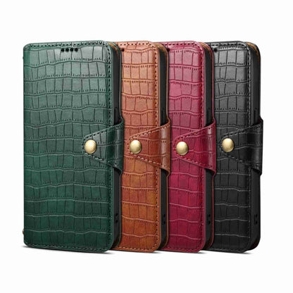 For Samsung Galaxy A54 5G Denior Crocodile Texture Oil Edge Leather Phone Case(Brown) - Galaxy Phone Cases by Denior | Online Shopping UK | buy2fix