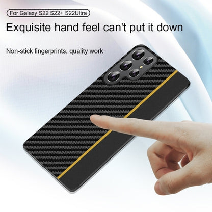 For Samsung Galaxy S25+ 5G Ultra-thin Carbon Fiber Texture Splicing Phone Case(Blue) by buy2fix