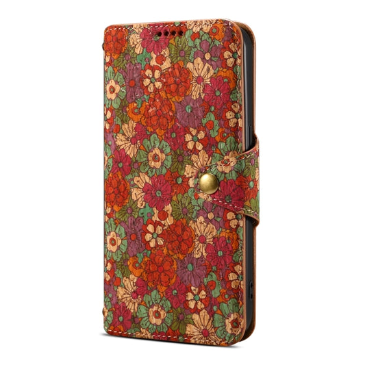For Samsung Galaxy A34 5G Denior Flower Language Series Cork Fabric Oil Edge Leather Phone Case(Summer) - Galaxy Phone Cases by Denior | Online Shopping UK | buy2fix