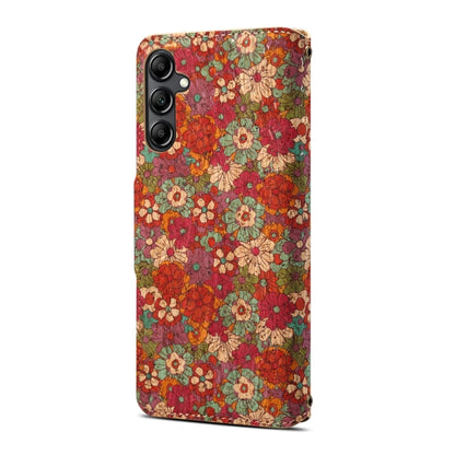For Samsung Galaxy S23+ Denior Flower Language Series Cork Fabric Oil Edge Leather Phone Case(Summer) - Galaxy S23+ 5G Cases by Denior | Online Shopping UK | buy2fix