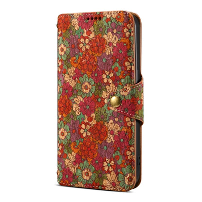 For Samsung Galaxy S23 Denior Flower Language Series Cork Fabric Oil Edge Leather Phone Case(Summer) - Galaxy S23 5G Cases by Denior | Online Shopping UK | buy2fix