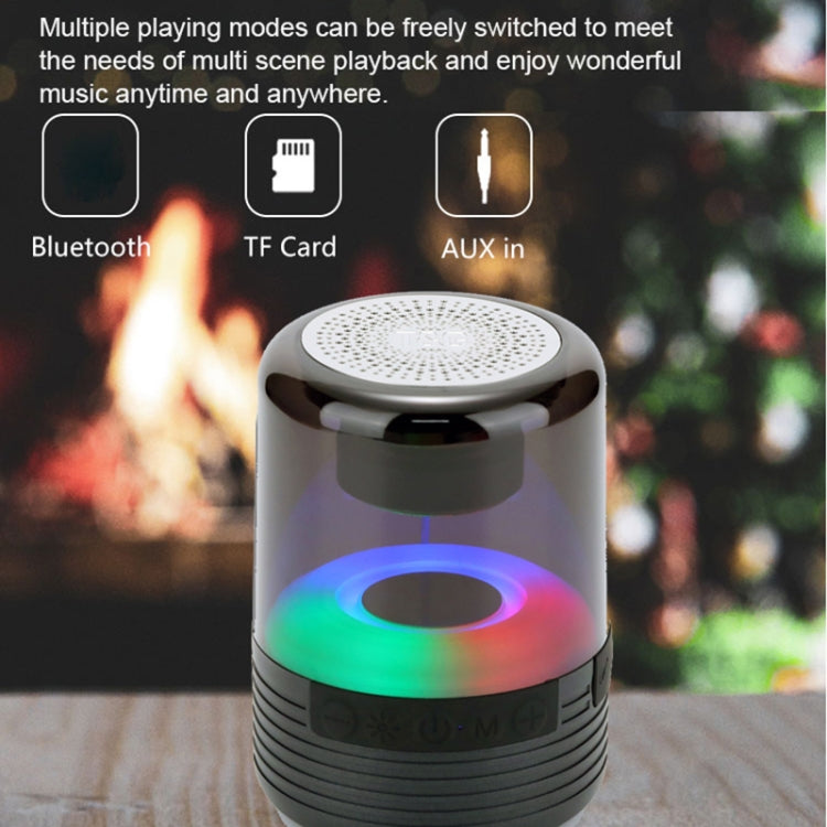 T&G TG369 Portable mini LED Wireless Bluetooth Speaker(White) - Mini Speaker by T&G | Online Shopping UK | buy2fix