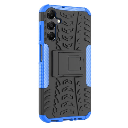 For Samsung Galaxy A15 Tire Texture TPU + PC Phone Case with Holder(Blue) - Galaxy Phone Cases by buy2fix | Online Shopping UK | buy2fix