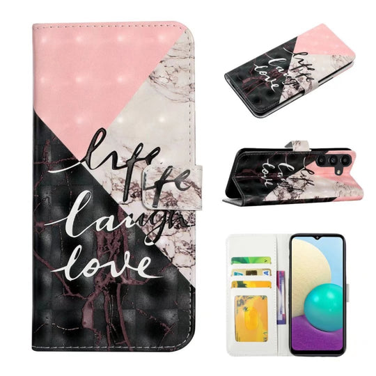 For Samsung Galaxy A35 5G Oil Embossed 3D Drawing Leather Phone Case(Stitching Marble)