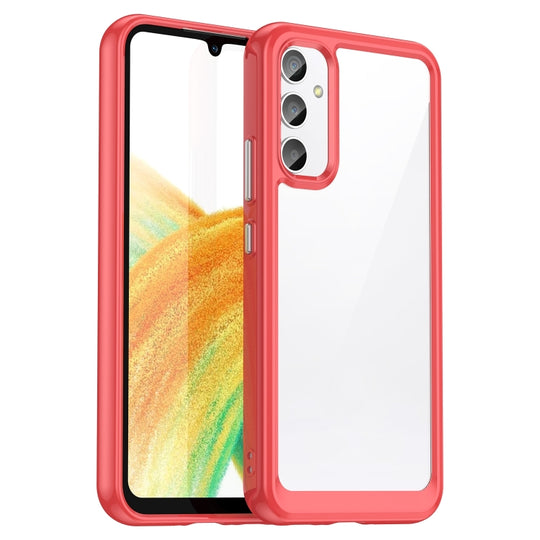 For Samsung Galaxy A25 5G Colorful Series Acrylic Hybrid TPU Phone Case(Red)