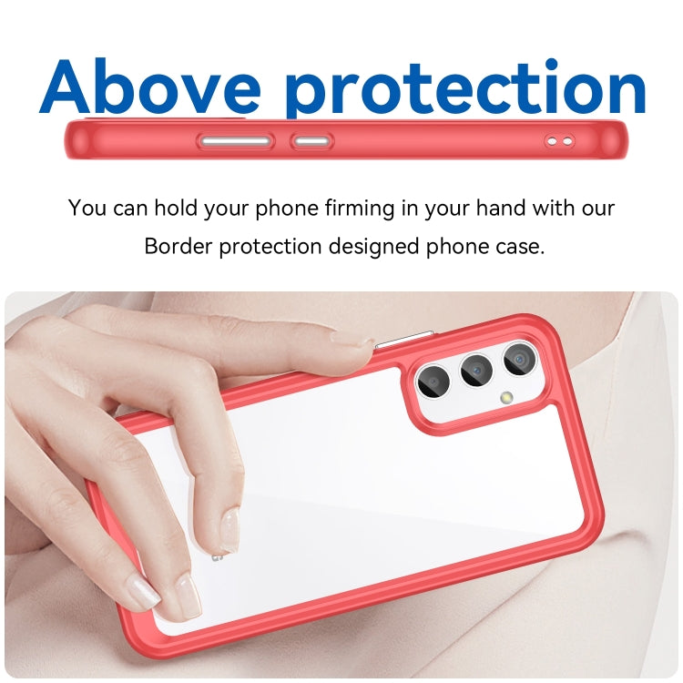 For Samsung Galaxy A25 5G Colorful Series Acrylic Hybrid TPU Phone Case(Red) - Galaxy Phone Cases by buy2fix | Online Shopping UK | buy2fix