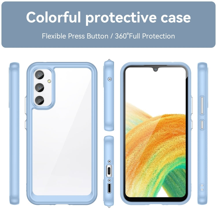 For Samsung Galaxy A25 5G Colorful Series Acrylic Hybrid TPU Phone Case(Blue) - Galaxy Phone Cases by buy2fix | Online Shopping UK | buy2fix