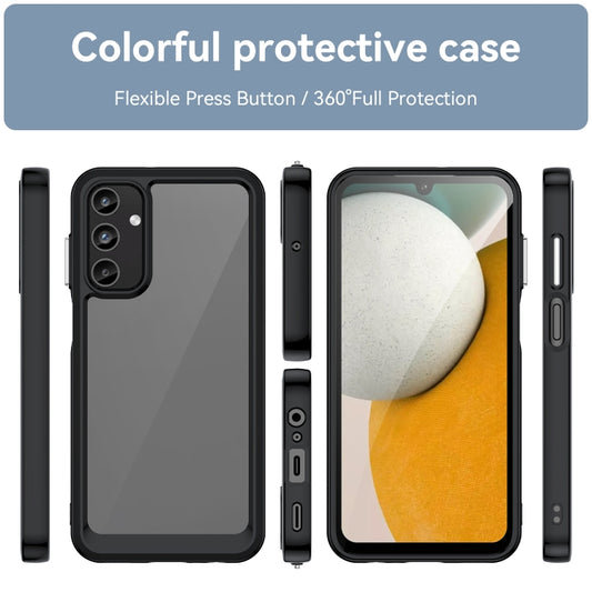 For Samsung Galaxy A05s Colorful Series Acrylic Hybrid TPU Phone Case(Black) by buy2fix