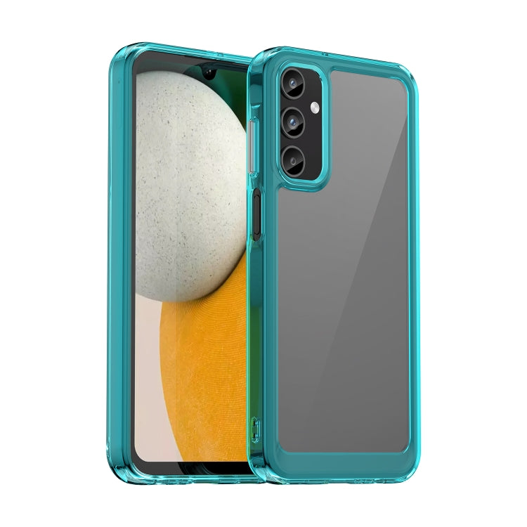 For Samsung Galaxy A15 Colorful Series Acrylic Hybrid TPU Phone Case(Transparent Blue) - Galaxy Phone Cases by buy2fix | Online Shopping UK | buy2fix