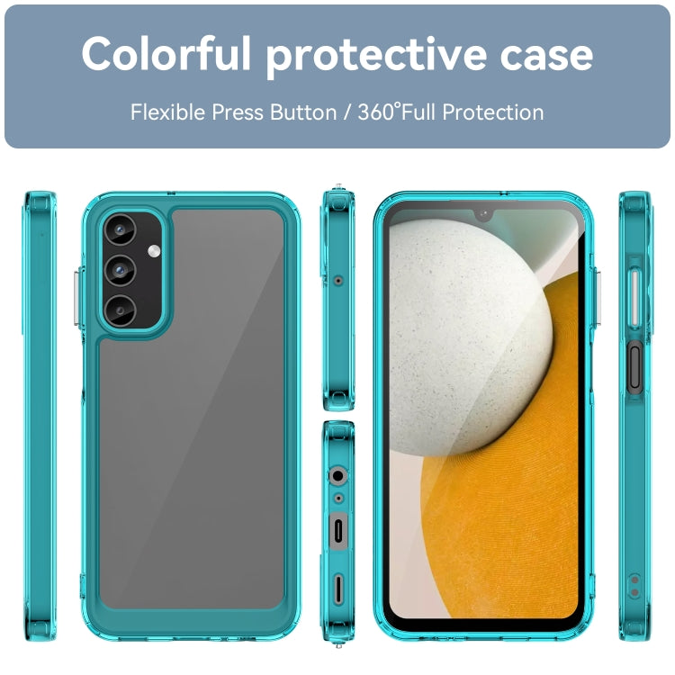 For Samsung Galaxy A15 Colorful Series Acrylic Hybrid TPU Phone Case(Transparent Blue) - Galaxy Phone Cases by buy2fix | Online Shopping UK | buy2fix