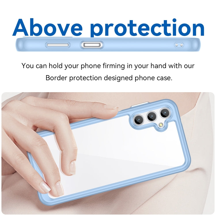 For Samsung Galaxy Jump 3 Colorful Series Acrylic Hybrid TPU Phone Case(Blue) - Galaxy Phone Cases by buy2fix | Online Shopping UK | buy2fix