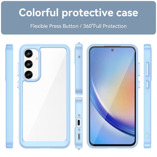 For Samsung Galaxy A55 Colorful Series Acrylic Hybrid TPU Phone Case(Blue) by buy2fix
