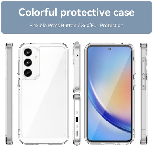 For Samsung Galaxy A55 Colorful Series Acrylic Hybrid TPU Phone Case(Transparent) by buy2fix