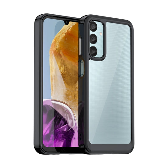 For Samsung Galaxy F15 Colorful Series Acrylic Hybrid TPU Phone Case(Black)