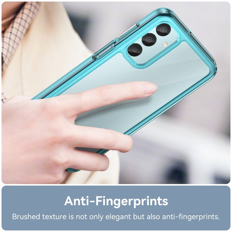 For Samsung Galaxy F15 Colorful Series Acrylic Hybrid TPU Phone Case(Transparent Blue) - Galaxy Phone Cases by buy2fix | Online Shopping UK | buy2fix