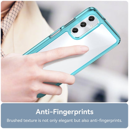 For Samsung Galaxy M14 4G Colorful Series Acrylic Hybrid TPU Phone Case(Transparent Blue) - Galaxy Phone Cases by buy2fix | Online Shopping UK | buy2fix