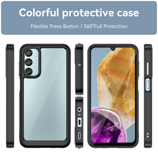 For Samsung Galaxy M15 Colorful Series Acrylic Hybrid TPU Phone Case(Black) by buy2fix