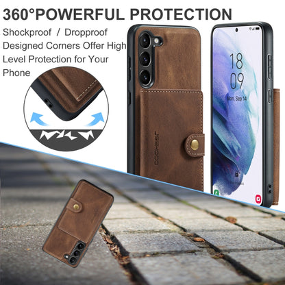 For Samsung Galaxy S24 5G JEEHOOD J01 Retro Magnetic Detachable Wallet Phone Case(Brown) - Galaxy S24 5G Cases by JEEHOOD | Online Shopping UK | buy2fix