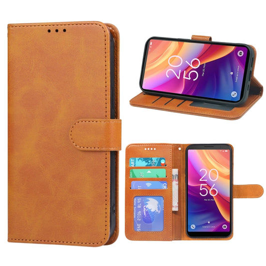 For TCL 501 Leather Phone Case(Brown) by buy2fix