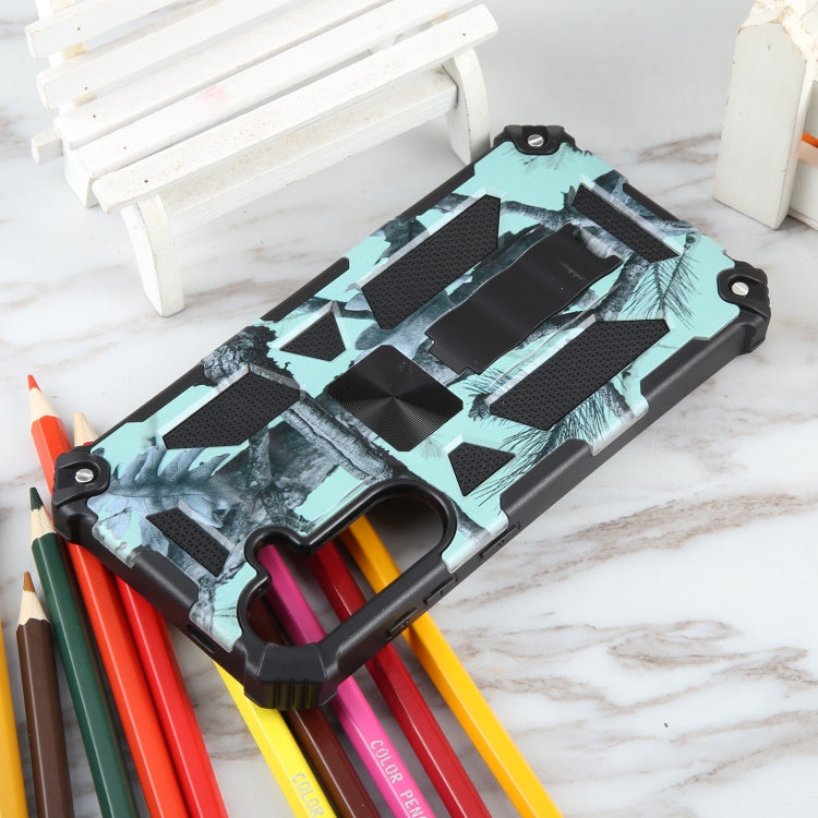 For Samsung Galaxy S24+ 5G Camouflage Armor Kickstand TPU + PC Magnetic Phone Case(Mint Green) by buy2fix