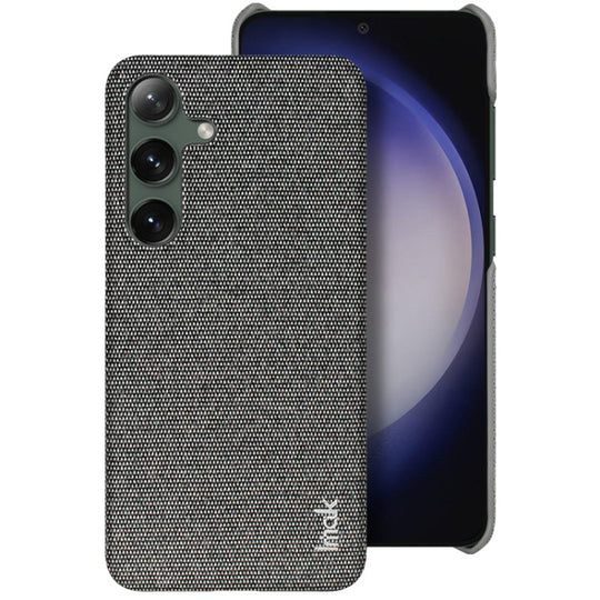 For Samsung Galaxy S24 5G imak Ruiyi Series Cloth Texture PU + PC Phone Case(Dark Grey)