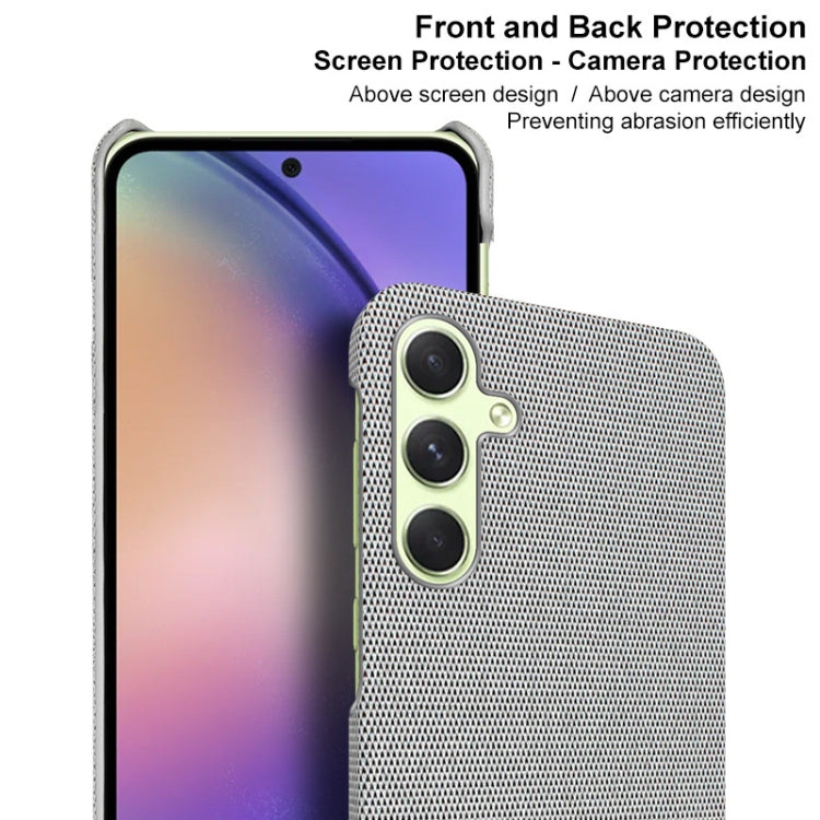 For Samsung Galaxy A35 5G imak Ruiyi Series Cloth Texture PU + PC Phone Case(Light Grey) by imak