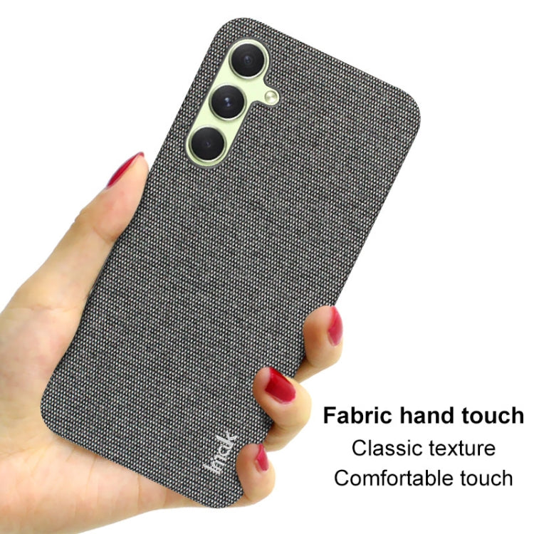 For Samsung Galaxy A35 5G imak Ruiyi Series Cloth Texture PU + PC Phone Case(Light Grey) by imak
