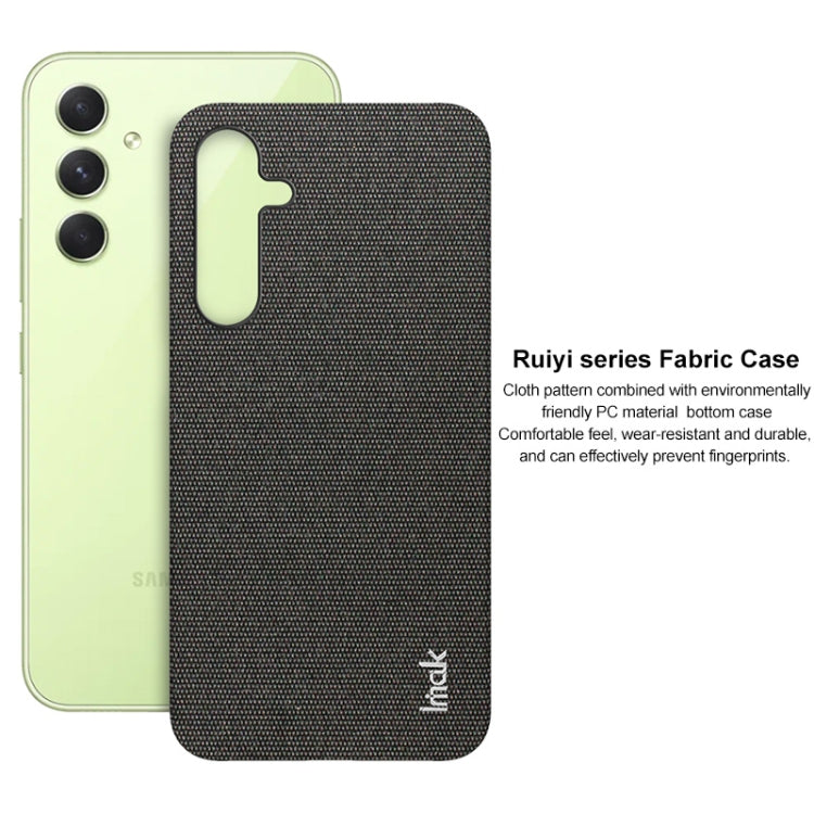 For Samsung Galaxy A35 5G imak Ruiyi Series Cloth Texture PU + PC Phone Case(Light Grey) by imak