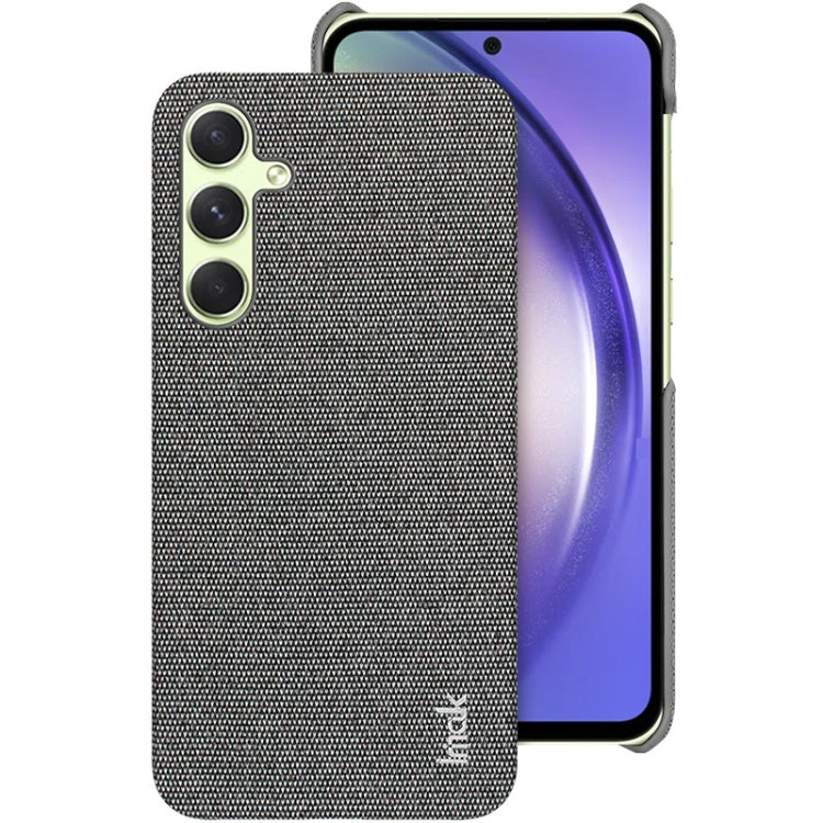 For Samsung Galaxy A35 5G imak Ruiyi Series Cloth Texture PU + PC Phone Case(Dark Grey) - Galaxy Phone Cases by imak | Online Shopping UK | buy2fix