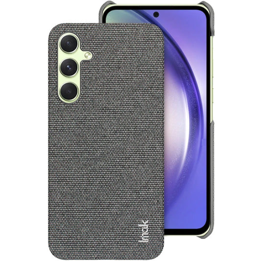 For Samsung Galaxy A55 5G imak Ruiyi Series Cloth Texture PU + PC Phone Case(Dark Grey) - Galaxy Phone Cases by imak | Online Shopping UK | buy2fix