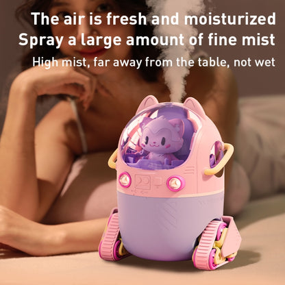 MJ066 220ML Portable Desktop Cute Cartoon Tank Car Air Humidifier with LED Lights, Model:USB(Green) - Air Purifiers & Accessories by buy2fix | Online Shopping UK | buy2fix