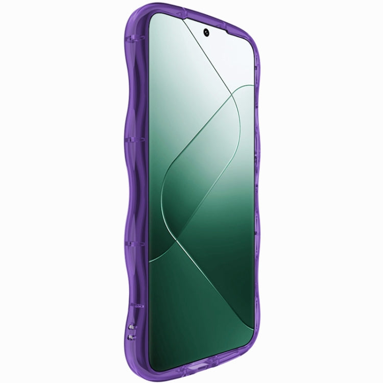 For Xiaomi 14 5G IMAK Wave Bubble Soft Shockproof Phone Case(Purple) - 14 Cases by imak | Online Shopping UK | buy2fix