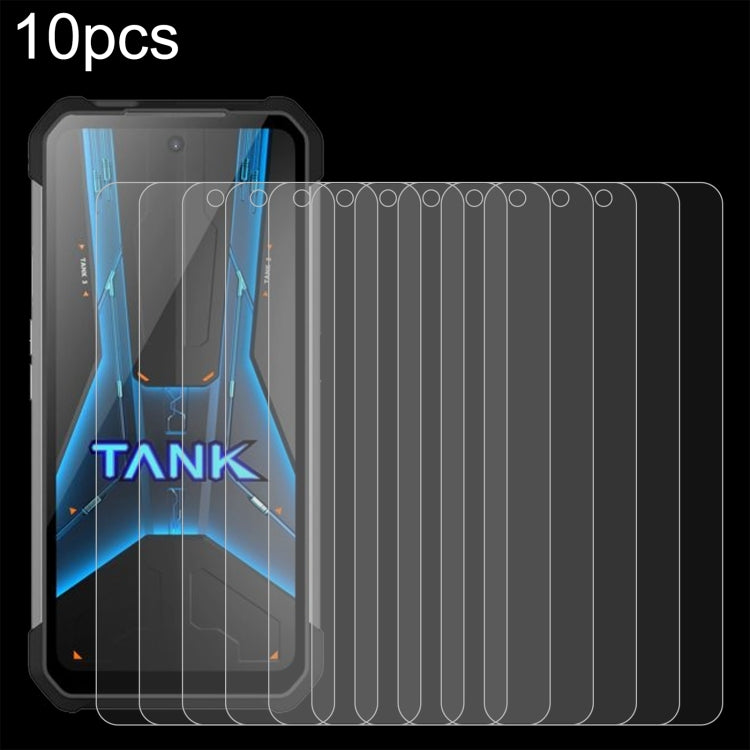 For Unihertz Tank 3 Pro 8849 10pcs 0.26mm 9H 2.5D Tempered Glass Film by buy2fix