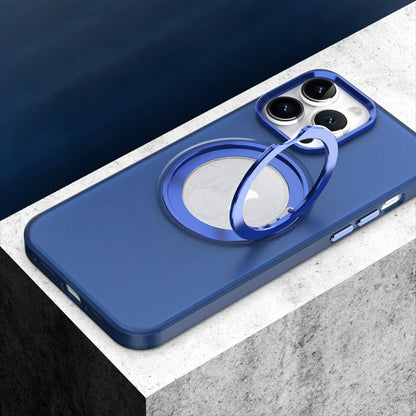 For iPhone 14 Pro Max MagSafe 360 Rotate Ring Holder PC Phone Case(Sierra Blue) - iPhone 14 Pro Max Cases by buy2fix | Online Shopping UK | buy2fix