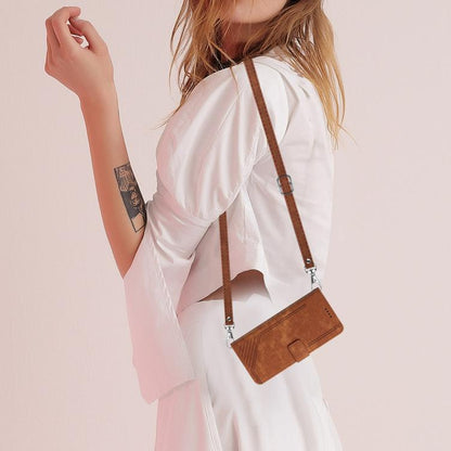 For Google Pixel 10 / 10 Pro Skin Feel Stripe Pattern Leather Phone Case with Lanyard(Brown) - Google Cases by buy2fix | Online Shopping UK | buy2fix