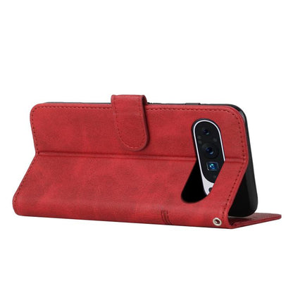 For Google Pixel 10 / 10 Pro Stitching Calf Texture Buckle Leather Phone Case(Red) - Google Cases by buy2fix | Online Shopping UK | buy2fix