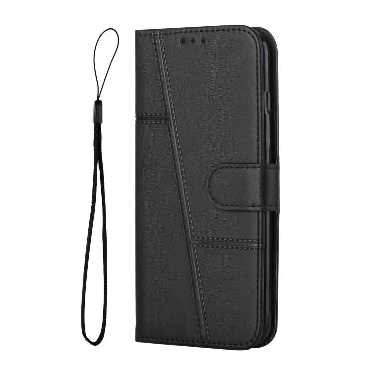 For Google Pixel 10 / 10 Pro Stitching Calf Texture Buckle Leather Phone Case(Black) - Google Cases by buy2fix | Online Shopping UK | buy2fix