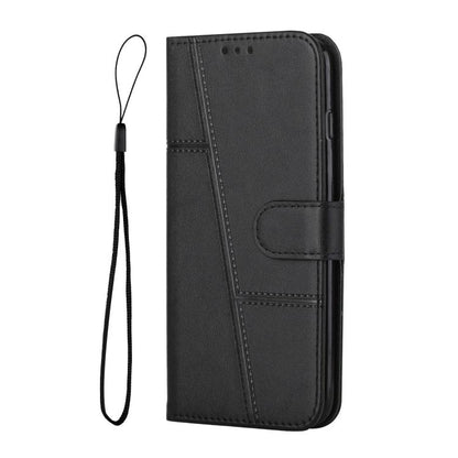 For Google Pixel 10 / 10 Pro Stitching Calf Texture Buckle Leather Phone Case(Black) - Google Cases by buy2fix | Online Shopping UK | buy2fix