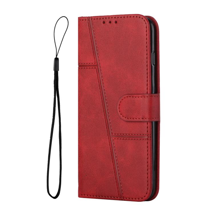 For Google Pixel 10 Pro XL Stitching Calf Texture Buckle Leather Phone Case(Red) - Google Cases by buy2fix | Online Shopping UK | buy2fix