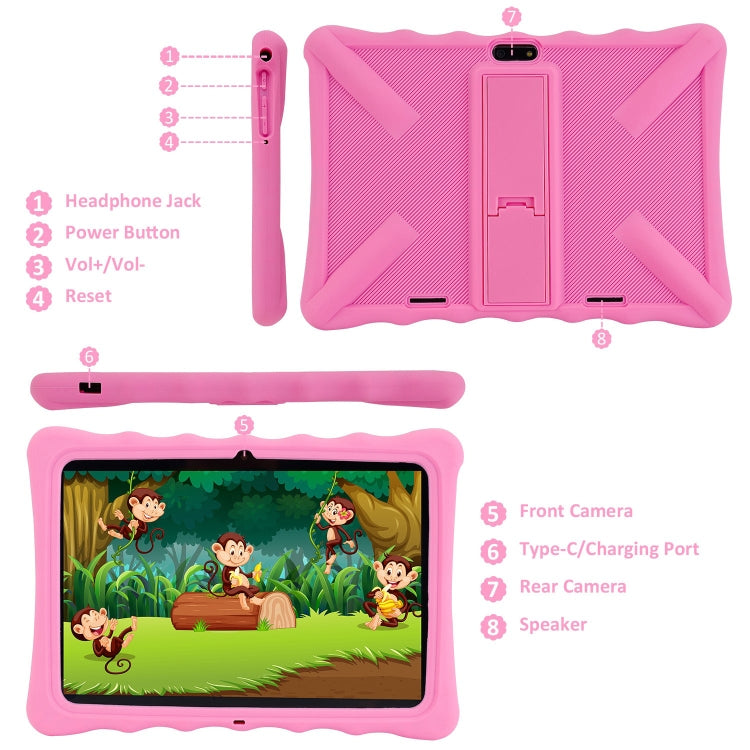 T12 Kid Tablet 10.1 inch,  2GB+32GB, Android 10 Unisoc SC7731E Quad Core CPU Support Parental Control Google Play(Pink) -  by buy2fix | Online Shopping UK | buy2fix